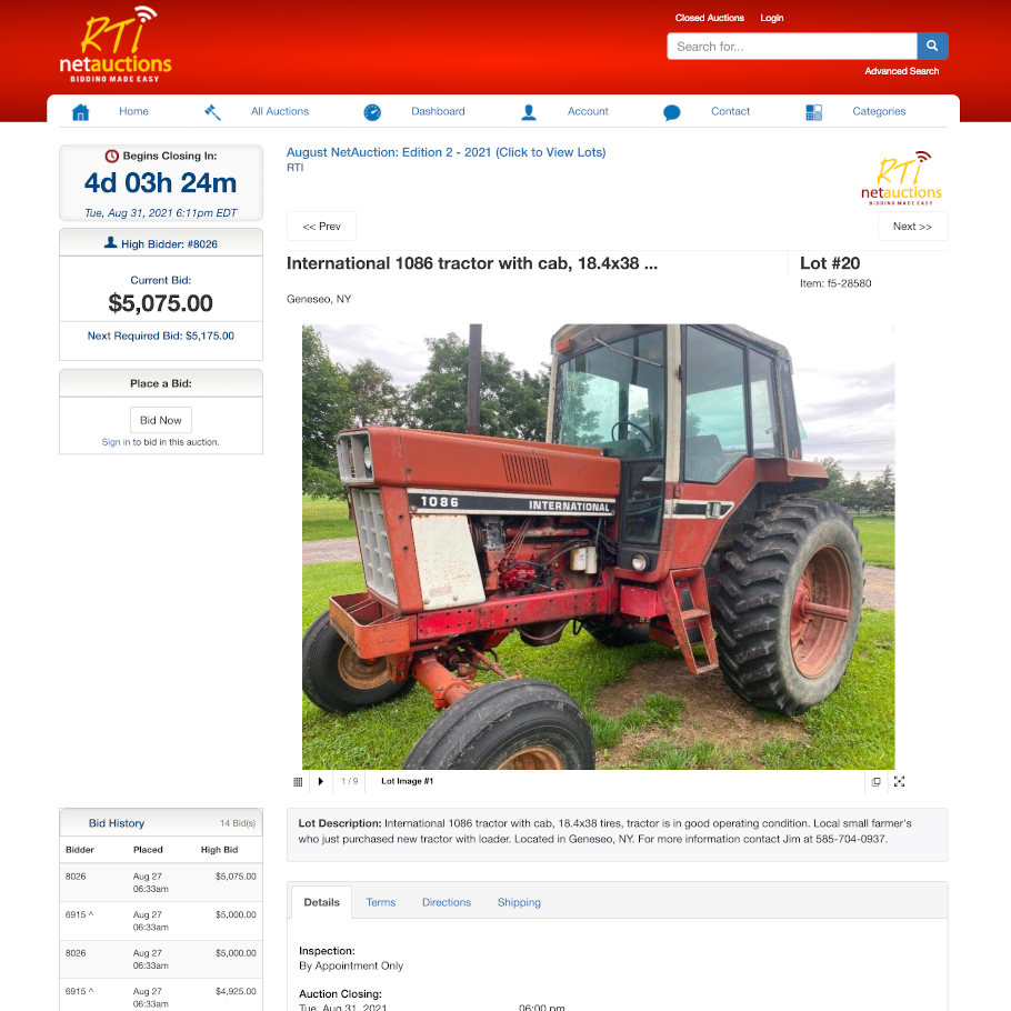 Bid on auctions from any mobile device.